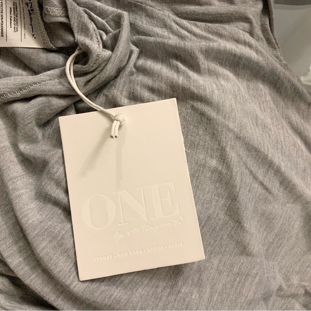 Revolve One Teaspoon T-shirt Dress Soho Wool Blend Long SleevesLight Gray Size S - Picture 12 of 12